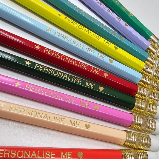 Coloured Personalised HB Pencils