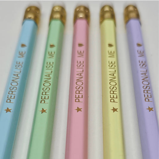 Pastel Personalised HB Pencils