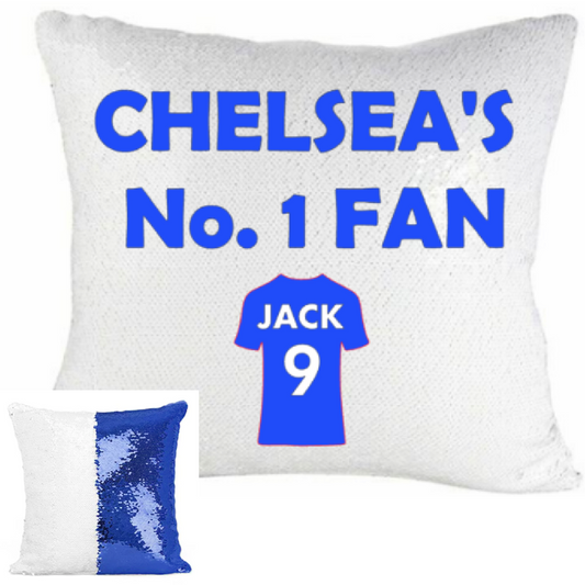 Personalised Football Sequin Pillow