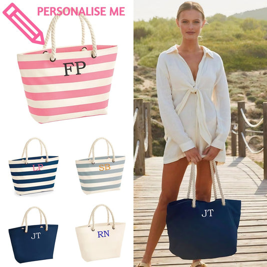 Nautical Beach Tote Bag