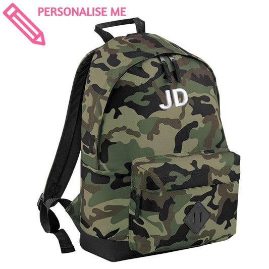 Personalised Camo Backpack