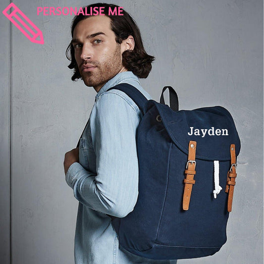 Personalised Vintage Rucksack