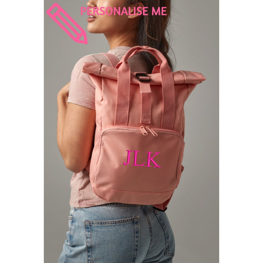 Scribble Personalised Roll Top Backpack Mini