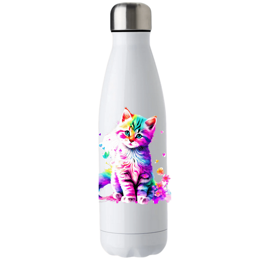 Multicoloured Cat Aluminum Bottle 500ml