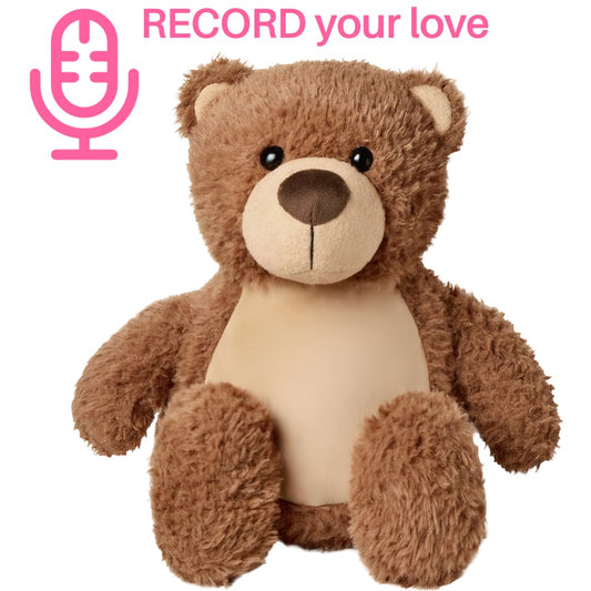 Personalised Voice Recorder Teddy Bear Brown