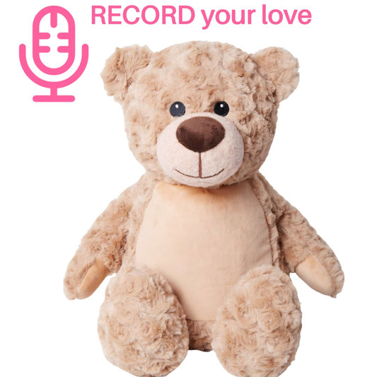 Personalised Voice Recorder Teddy Bear Beige